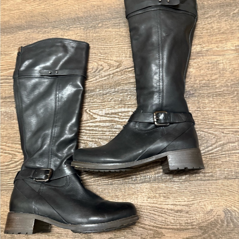RUDSAK NEW never worn size 38 (7.5) Black Leather riding boots w/ subtle details - Picture 2 of 11
